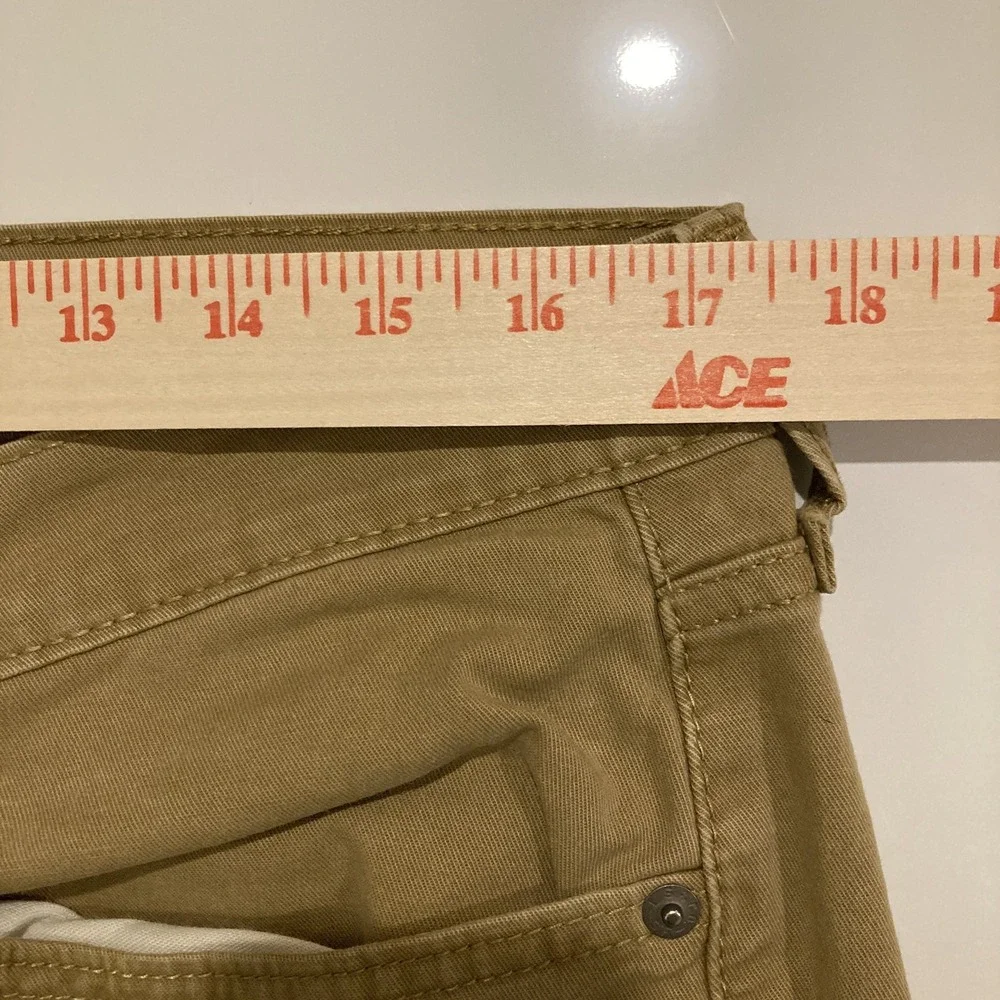 LEVI Jeans 514 Men 34x32 (Fits 34x31) Tan Khaki Stretch Straight Fit Cowboy‎